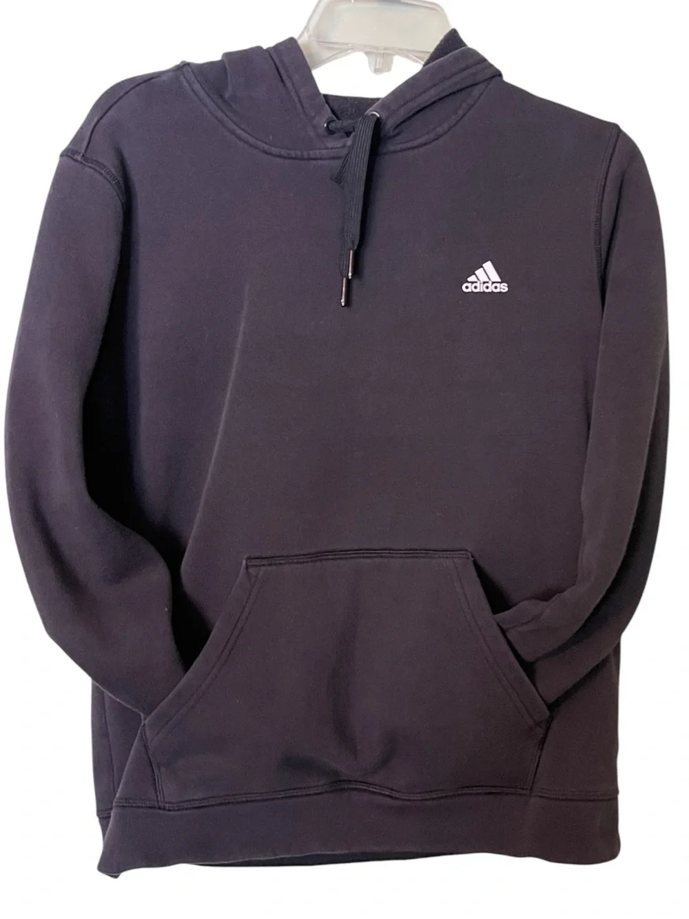 Adidas Men's Black Hoodie Sweatshirt. Size medium GUC